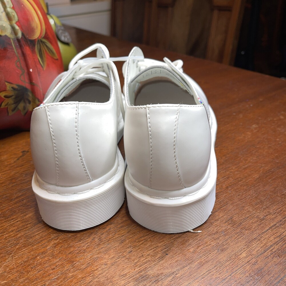 Dr Martens 1461 Pride UNISEX White Leather Oxford Mens 8 Womens 9 NEW SHOES - Picture 4 of 6